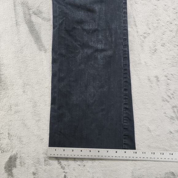J.Jill Jeans Womens 10 Blue Dark Wash Stretch Denim Mid Rise Flare Leg Preppy - Picture 10 of 11